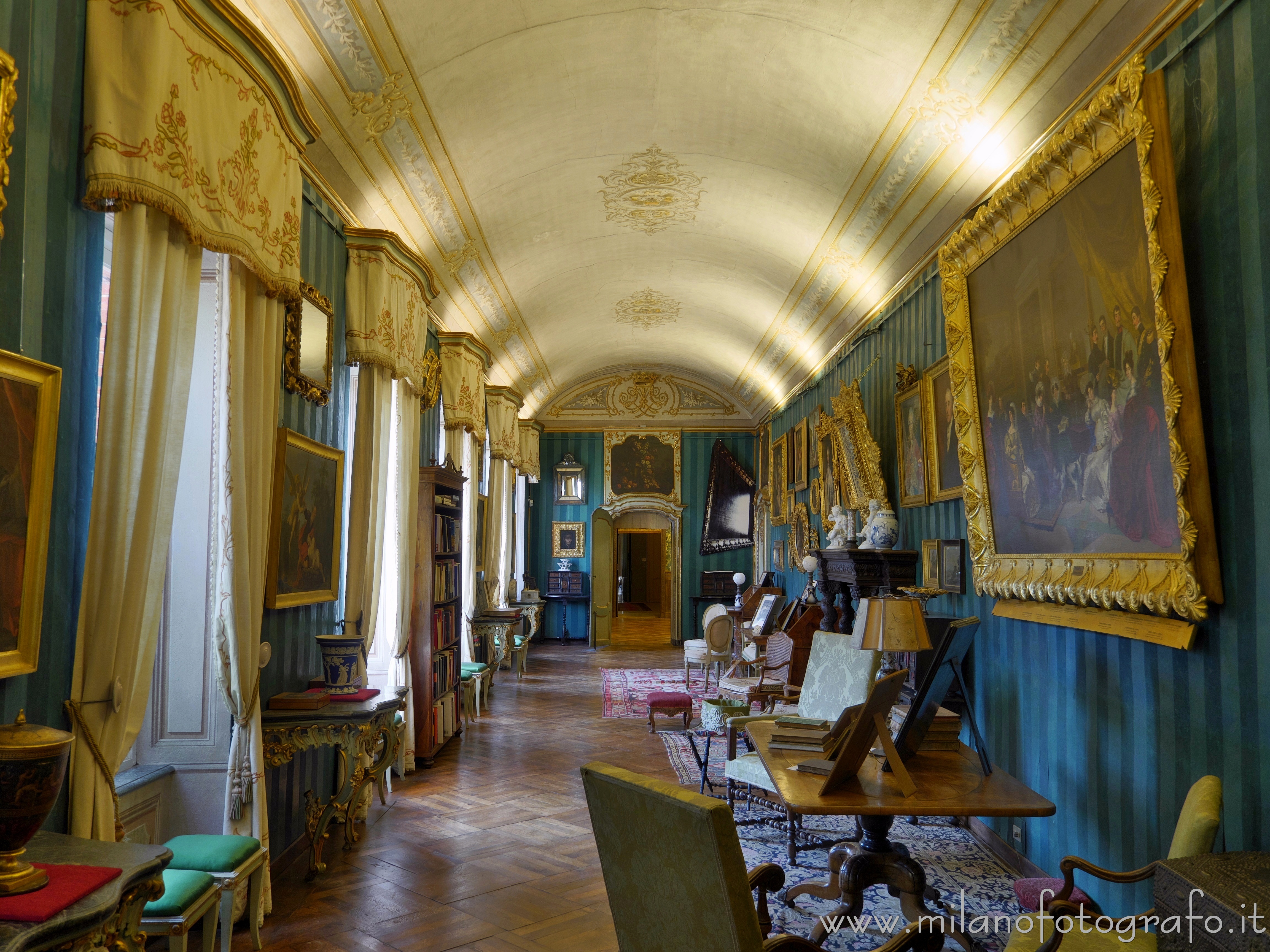 Biella (Italy) - Interior of the Grand Gallery of La Marmora Palace - Full resolution picture